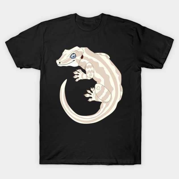 White Gargoyle Gecko T-Shirt by TwilightSaint